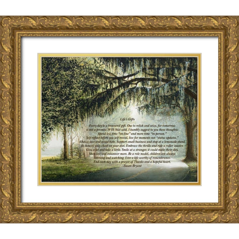 Lifes Gifts Gold Ornate Wood Framed Art Print with Double Matting by Nawrocke, Bruce