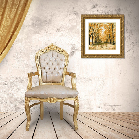 Falls Cathedral Gold Ornate Wood Framed Art Print with Double Matting by Nawrocke, Bruce
