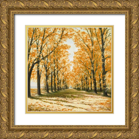 Falls Cathedral Gold Ornate Wood Framed Art Print with Double Matting by Nawrocke, Bruce
