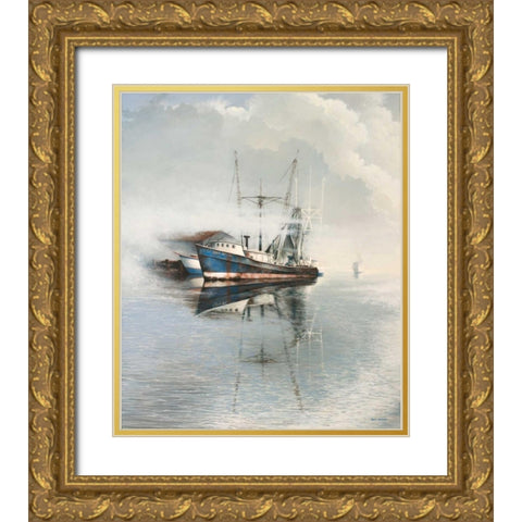 Time Rolls On Gold Ornate Wood Framed Art Print with Double Matting by Nawrocke, Bruce