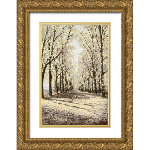 Winter Cathedral Vertical Gold Ornate Wood Framed Art Print with Double Matting by Nawrocke, Bruce