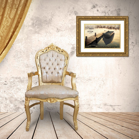 Trust (Quiet Morning) Gold Ornate Wood Framed Art Print with Double Matting by Nawrocke, Bruce