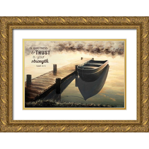 Trust (Quiet Morning) Gold Ornate Wood Framed Art Print with Double Matting by Nawrocke, Bruce