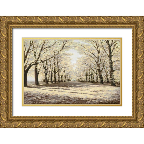 Winter Cathedral Gold Ornate Wood Framed Art Print with Double Matting by Nawrocke, Bruce