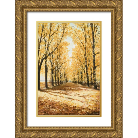 Falls Cathedral Gold Ornate Wood Framed Art Print with Double Matting by Nawrocke, Bruce