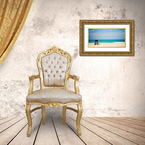 Off Duty Gold Ornate Wood Framed Art Print with Double Matting by Peck, Gail