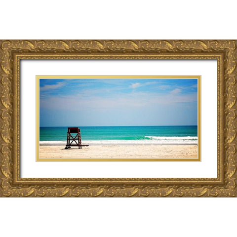 Off Duty Gold Ornate Wood Framed Art Print with Double Matting by Peck, Gail