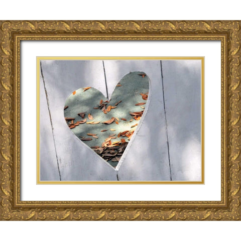 Heart Full of Love Gold Ornate Wood Framed Art Print with Double Matting by Peck, Gail