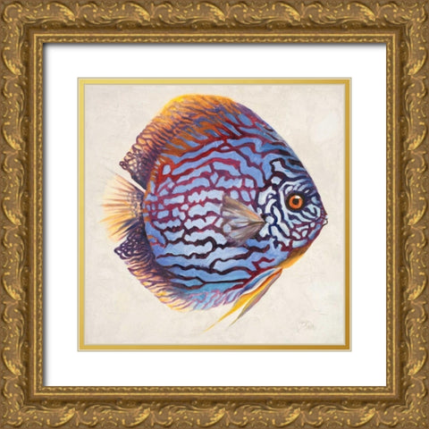 Little Fish I Gold Ornate Wood Framed Art Print with Double Matting by Pinto, Patricia