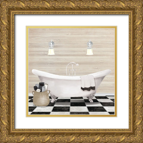 Bathroom I Gold Ornate Wood Framed Art Print with Double Matting by Medley, Elizabeth