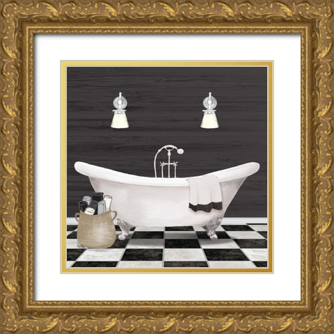 Modern Bathroom I Gold Ornate Wood Framed Art Print with Double Matting by Medley, Elizabeth