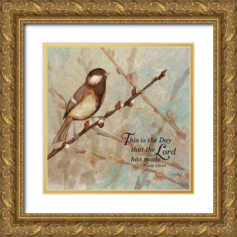This is the Day Gold Ornate Wood Framed Art Print with Double Matting by Medley, Elizabeth