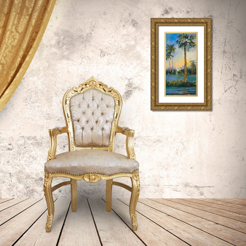 At Sunset Gold Ornate Wood Framed Art Print with Double Matting by Slivka, Jane