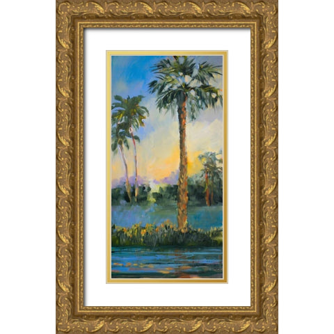 At Sunset Gold Ornate Wood Framed Art Print with Double Matting by Slivka, Jane