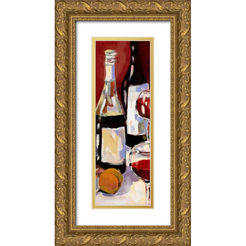 Wine and Dine I Gold Ornate Wood Framed Art Print with Double Matting by Slivka, Jane