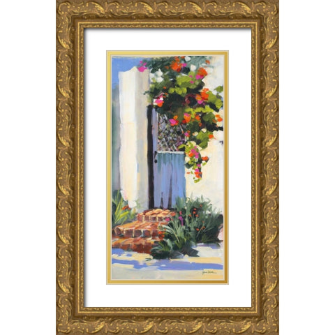 Hidden Vines I Gold Ornate Wood Framed Art Print with Double Matting by Slivka, Jane