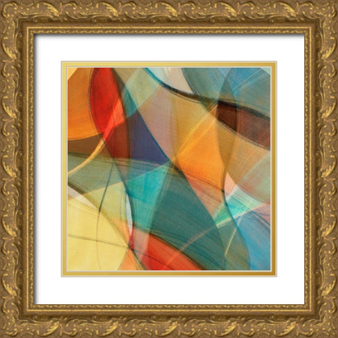 Aura I Gold Ornate Wood Framed Art Print with Double Matting by Loreth, Lanie