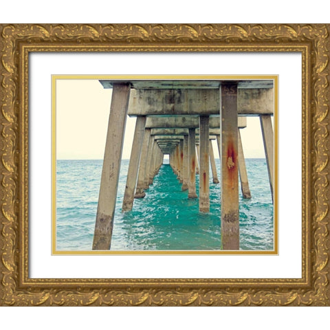 Juno Pier Gold Ornate Wood Framed Art Print with Double Matting by Saghini, Lisa Hill