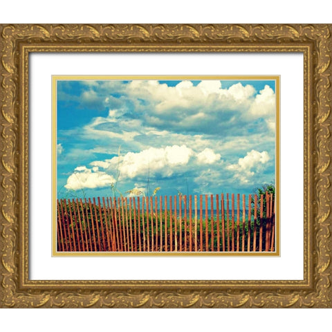 Delray Beach Gold Ornate Wood Framed Art Print with Double Matting by Saghini, Lisa Hill