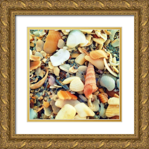 Sea Glass II Gold Ornate Wood Framed Art Print with Double Matting by Saghini, Lisa Hill