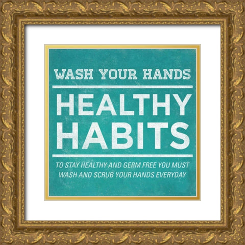 Healthy Habits I Gold Ornate Wood Framed Art Print with Double Matting by SD Graphics Studio