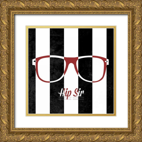 Hip Glasses II Gold Ornate Wood Framed Art Print with Double Matting by Studio, Sd Graphics