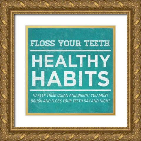 Healthy Habits II Gold Ornate Wood Framed Art Print with Double Matting by SD Graphics Studio