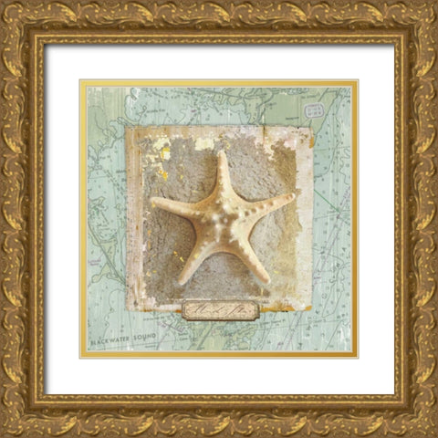 Seashore Collection III Gold Ornate Wood Framed Art Print with Double Matting by Medley, Elizabeth