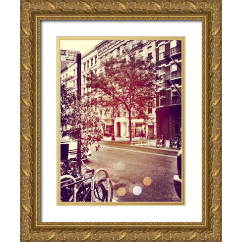 Downtown Gold Ornate Wood Framed Art Print with Double Matting by Acosta