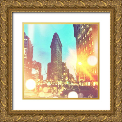 City Stroll II Gold Ornate Wood Framed Art Print with Double Matting by Acosta, Juliana
