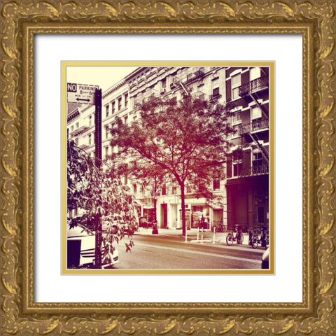 Downtown Gold Ornate Wood Framed Art Print with Double Matting by Acosta, Juliana