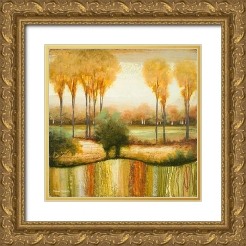 Early Morning Meadow I Gold Ornate Wood Framed Art Print with Double Matting by Marcon, Michael
