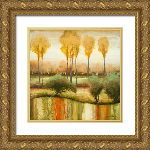 Early Morning Meadow II Gold Ornate Wood Framed Art Print with Double Matting by Marcon, Michael