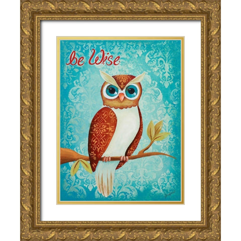 Be Wise Gold Ornate Wood Framed Art Print with Double Matting by Josefina
