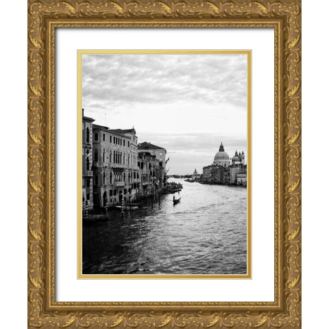 Venetian Canals I Gold Ornate Wood Framed Art Print with Double Matting by Navas, Emily