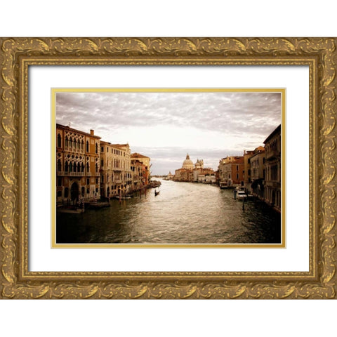 Venetian Canals I Gold Ornate Wood Framed Art Print with Double Matting by Navas, Emily
