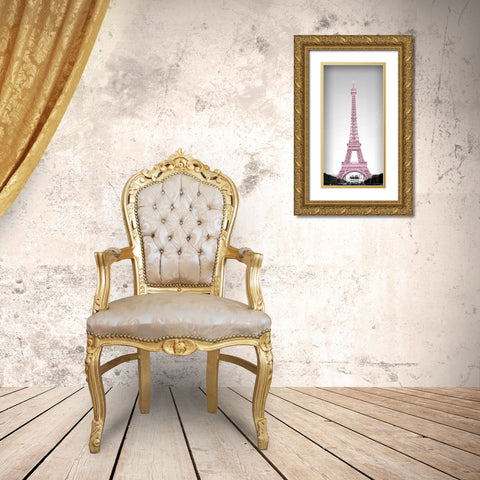 Pretty Paris Blush Gold Ornate Wood Framed Art Print with Double Matting by Navas, Emily