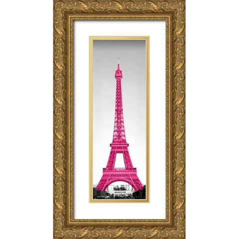 Pretty in Paris Gold Ornate Wood Framed Art Print with Double Matting by Navas, Emily