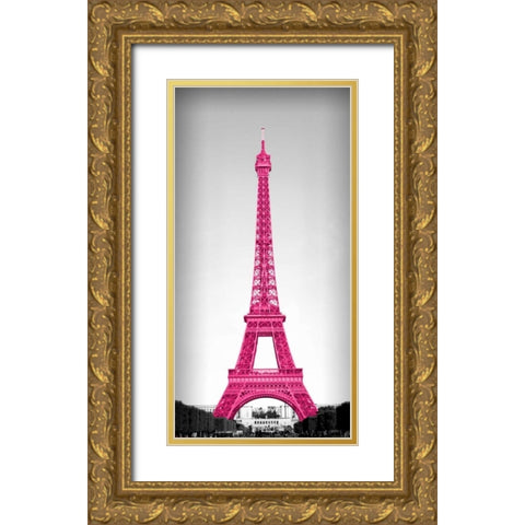 Pretty in Paris Gold Ornate Wood Framed Art Print with Double Matting by Navas, Emily