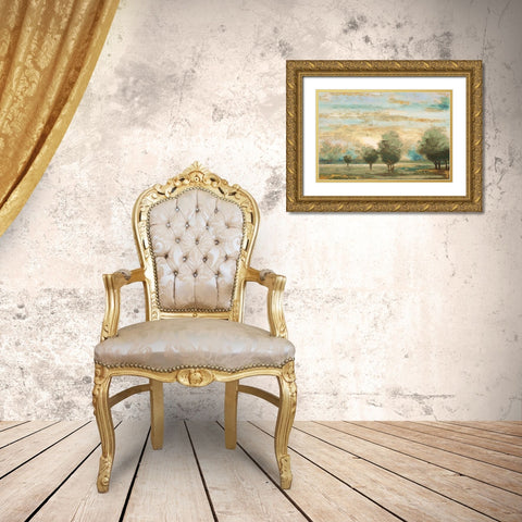 Return to the Gold Open Glow II Gold Ornate Wood Framed Art Print with Double Matting by Marcon, Michael