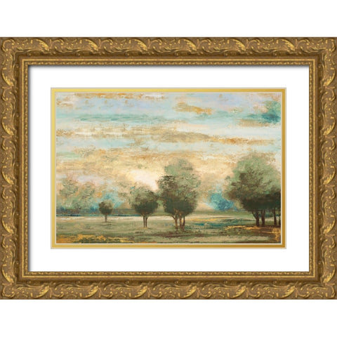 Return to the Gold Open Glow II Gold Ornate Wood Framed Art Print with Double Matting by Marcon, Michael