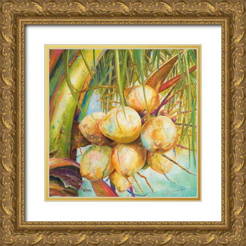 Patricias Coconuts I Gold Ornate Wood Framed Art Print with Double Matting by Pinto, Patricia