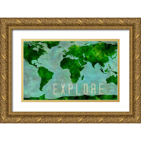Explore Gold Ornate Wood Framed Art Print with Double Matting by Sundance Studio