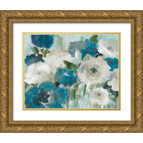 Indigo Power I Gold Ornate Wood Framed Art Print with Double Matting by Loreth, Lanie