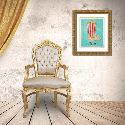 Clean Up Your Messes Gold Ornate Wood Framed Art Print with Double Matting by SD Graphics Studio