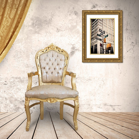 Fashion Ave Gold Ornate Wood Framed Art Print with Double Matting by Bryant, Susan