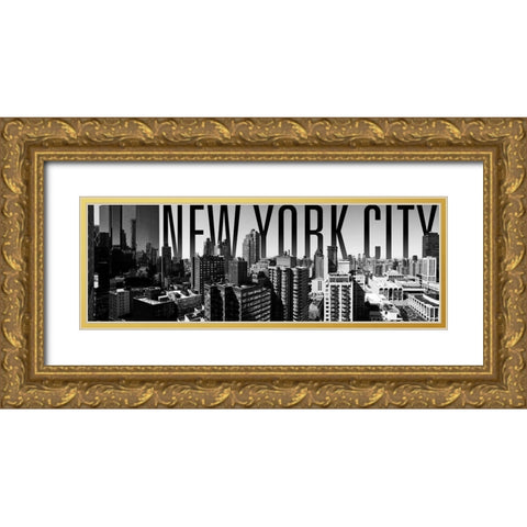 New York City Gold Ornate Wood Framed Art Print with Double Matting by Bryant, Susan