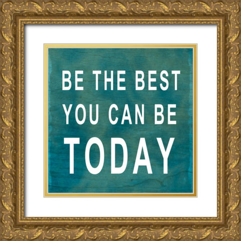 Today Gold Ornate Wood Framed Art Print with Double Matting by SD Graphics Studio