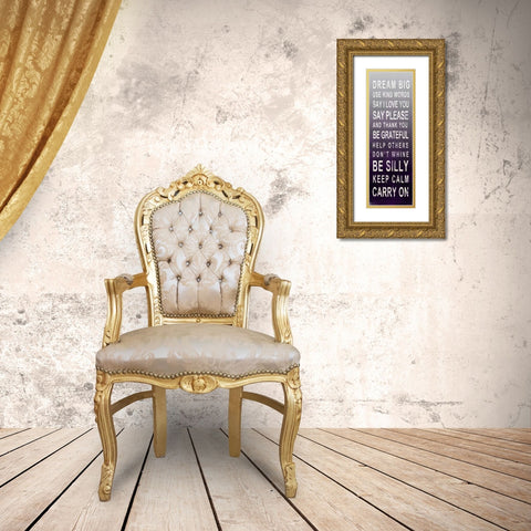 Be Grateful I Gold Ornate Wood Framed Art Print with Double Matting by SD Graphics Studio