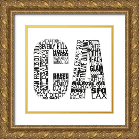 CA Type I Gold Ornate Wood Framed Art Print with Double Matting by SD Graphics Studio